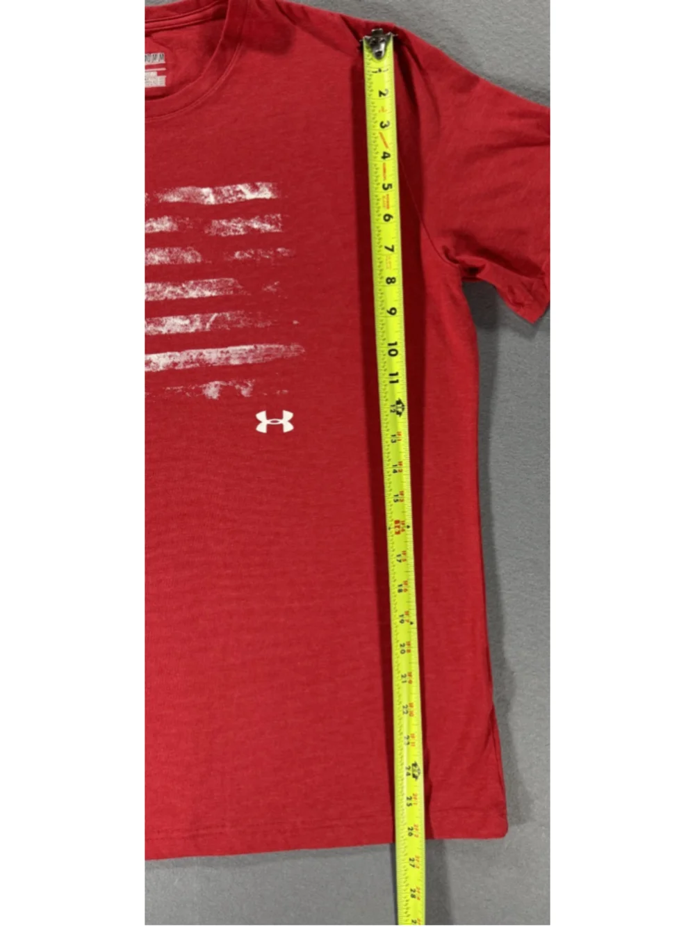 Under Armour Charged Graphic T Shirt US Flag Medium